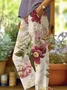 Women Floral Long Pants Casual Spring/Fall Trousers