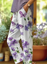 Women Floral Long Pants Casual Spring/Fall Trousers