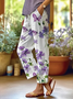 Women Floral Long Pants Casual Spring/Fall Trousers