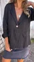 Women Plain Spring/Fall Outerwear Vintage Buckle Long Sleeve Stand Collar Regular Blazer