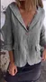 Women Plain Spring/Fall Outerwear Vintage Buckle Long Sleeve Stand Collar Regular Blazer