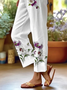 Women Floral Long Pants Casual Spring/Fall Trousers