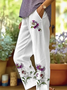 Women Floral Long Pants Casual Spring/Fall Trousers