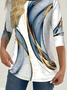 Women Abstract Long Sleeve Tee T-shirt Crew Neck Printing Casual Spring/Fall Graphic Tee Top