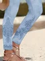 Women Floral Casual All Season Printing Long Leggings