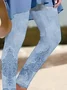 Women Floral Casual All Season Printing Long Leggings