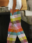 Women Plaid Long Pants Casual Spring/Fall Trousers