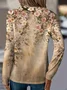 Women Floral Long Sleeve Tee T-shirt Crew Neck Printing Casual Spring/Fall Graphic Tee Top
