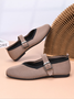 Hot Sale Women's Breathable Mesh Flying Woven Square Toe Casual Breathable Light Cloth Lining Flat Shoes