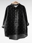 Women Polka Dots Long Sleeve Shirt Spring/Fall Printing Shawl Collar Daily Vintage Top