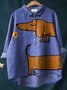 Women Polka Dots Long Sleeve Shirt Spring/Fall Printing Shawl Collar Daily Vintage Top