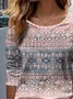 Women Floral Long Sleeve Tee T-shirt Crew Neck Printing Casual Spring/Fall Graphic Tee Top