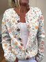 Women 3D Printing Vintage Spring/Fall Knitted Cardigan