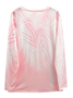 Women Abstract Long Sleeve Tee T-shirt V Neck Printing Casual Spring/Fall Graphic Tee Top