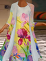 Women Floral Printing Two-Piece Set Daily Three Quarter Sleeve Casual Spring/Fall Coat With Skirt Matching Set