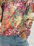 Women Abstract Long Sleeve Tee T-shirt Crew Neck Printing Casual Spring/Fall Graphic Tee Top