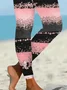 Women Abstract Casual All Season Printing Long Leggings