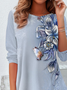 Women Floral Long Sleeve Tee T-shirt Crew Neck Printing Casual Spring/Fall Graphic Tee Top