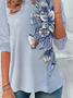 Women Floral Long Sleeve Tee T-shirt Crew Neck Printing Casual Spring/Fall Graphic Tee Top