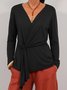 Women Plain Spring/Fall Cover-up Vintage Split Joint Lightweight Cardigan
