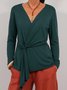Women Plain Spring/Fall Cover-up Vintage Split Joint Lightweight Cardigan