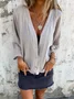 Women Plain Spring/Fall Cover-up Vintage Split Joint Lightweight Cardigan