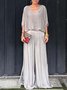 Women Plain Split Joint Two-Piece Set Daily Half Sleeve Casual Summer Top With Pants Matching Set