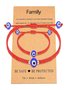 Evil Eye Red Braided Bracelet Family Black Spacer Bead Parent-child Bracelet Evil Eye Braided Bracelet Set