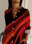 Women Abstract Long Sleeve Shirt Spring/Fall Buckle Shirt Collar Regular Sleeve Daily Casual Top