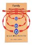 Evil Eye Red Braided Bracelet Family Black Spacer Bead Parent-child Bracelet Evil Eye Braided Bracelet Set