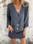 Women Plain Spring/Fall Cover-up Vintage Split Joint Lightweight Cardigan