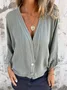 Women Plain Spring/Fall Cover-up Vintage Split Joint Lightweight Cardigan