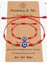 Evil Eye Red Braided Bracelet Family Black Spacer Bead Parent-child Bracelet Evil Eye Braided Bracelet Set