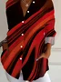 Women Abstract Long Sleeve Shirt Spring/Fall Buckle Shirt Collar Regular Sleeve Daily Casual Top