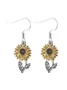 Retro Simple Sunflower Earrings Pendant Women Fashion Popular Bohemian Plant Flower Earrings