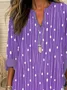 Women Abstract Long Sleeve Blouse Spring/Fall Printing V Neck Daily Casual Top