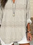Women Floral Long Sleeve Blouse Spring/Fall Printing V Neck Daily Casual Top