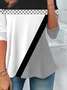 Women Abstract Long Sleeve Tee T-shirt Crew Neck Printing Casual Spring/Fall Graphic Tee Top