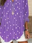 Women Abstract Long Sleeve Blouse Spring/Fall Printing V Neck Daily Casual Top