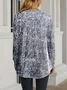 Women Abstract Long Sleeve Tee T-shirt Crew Neck Printing Casual Spring/Fall Graphic Tee Top