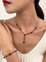 French Retro Flower Jewelry Set Romantic Rose Bracelet Niche Versatile High-end Necklace 3-piece Set