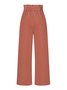 Women Plain Long Elastic Waist Pants Casual Spring/Fall Trousers
