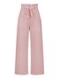 Women Plain Long Elastic Waist Pants Casual Spring/Fall Trousers