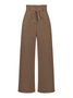 Women Plain Long Elastic Waist Pants Casual Spring/Fall Trousers