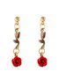 French Retro Flower Jewelry Set Romantic Rose Bracelet Niche Versatile High-end Necklace 3-piece Set