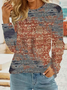 Women Floral Long Sleeve Tee T-shirt Crew Neck Printing Casual Spring/Fall Graphic Tee Top