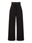 Women Plain Long Elastic Waist Pants Casual Spring/Fall Trousers