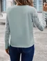 Women Floral Crew Neck Jacquard Vintage Spring/Fall Long Sleeve Sweatshirt