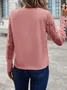Women Floral Crew Neck Jacquard Vintage Spring/Fall Long Sleeve Sweatshirt