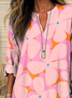 Women Floral Long Sleeve Blouse Spring/Fall Printing V Neck Daily Casual Top